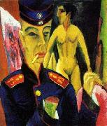 Ernst Ludwig Kirchner, Self Portrait as a Soldier